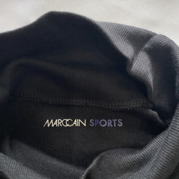 MARC CAIN SPORT BLACK RIBBED TURTLENECK SHEATH DRESS - M - Picture 7 of 12